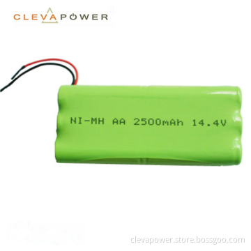AA 2500mAh 14.4V rechargeable Ni-mh battery pack